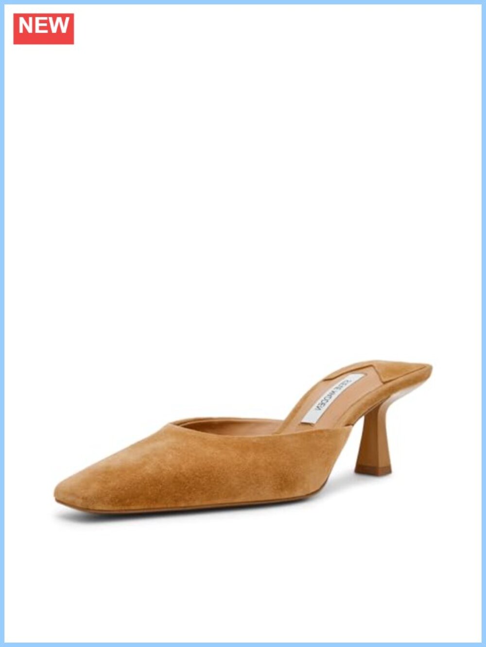 Square Toe Kitten Heel Slingback Pump Suede Formal